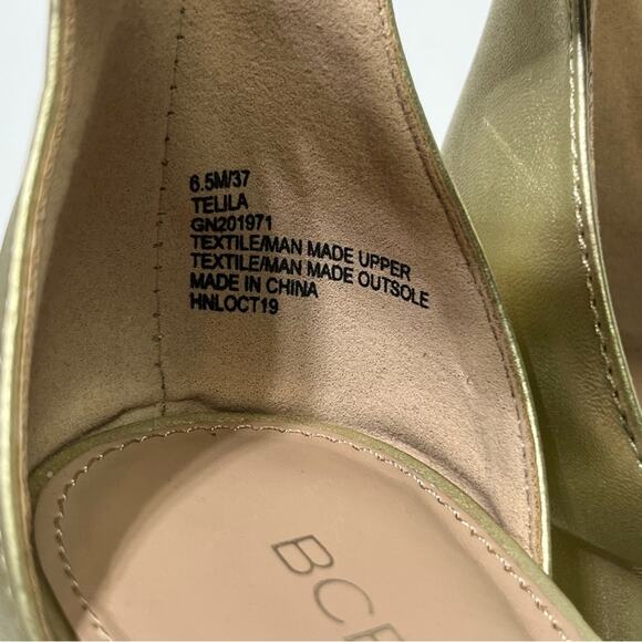 BCBGeneration Telila Gold Rope Block Heel Sandal 6.5 NWT - Picture 7 of 9